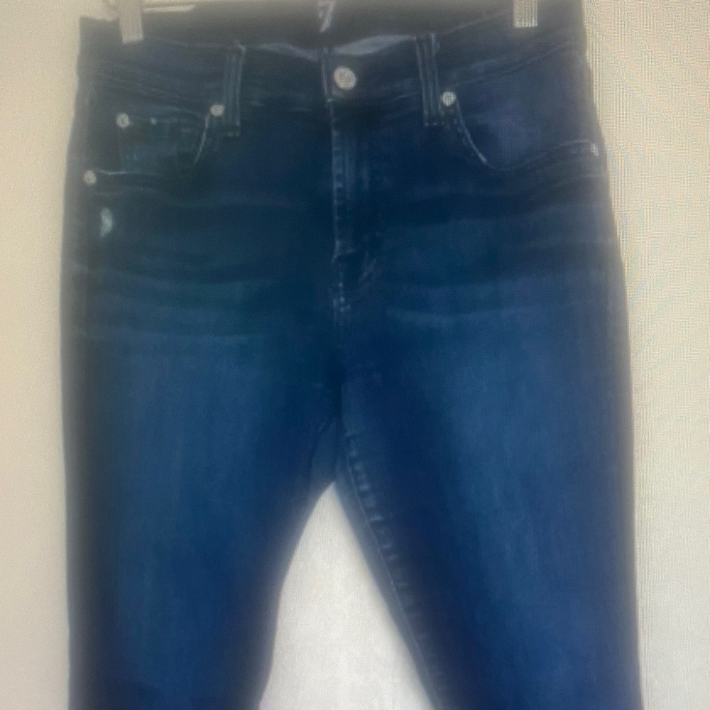 7 For All Mankind Dark Blue Skinny Jeans
